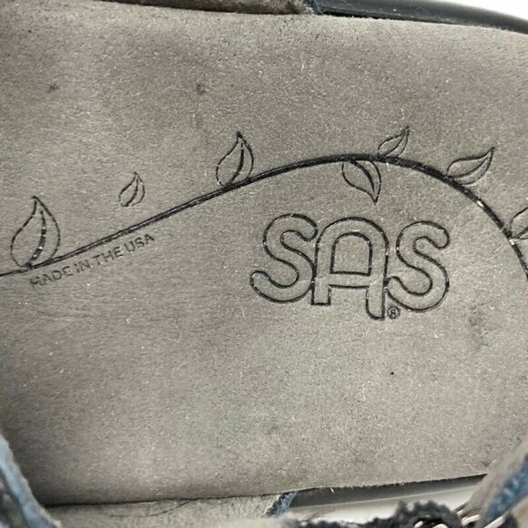 SAS Womens Nudu Slingback Sandals Blue Leather 9 - Picture 9 of 9